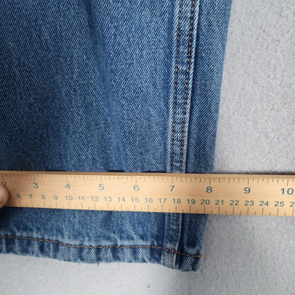 Levi's 505 Jeans Men's 34x32 Light Wash Blue Regular Fit Straight Leg Distressed